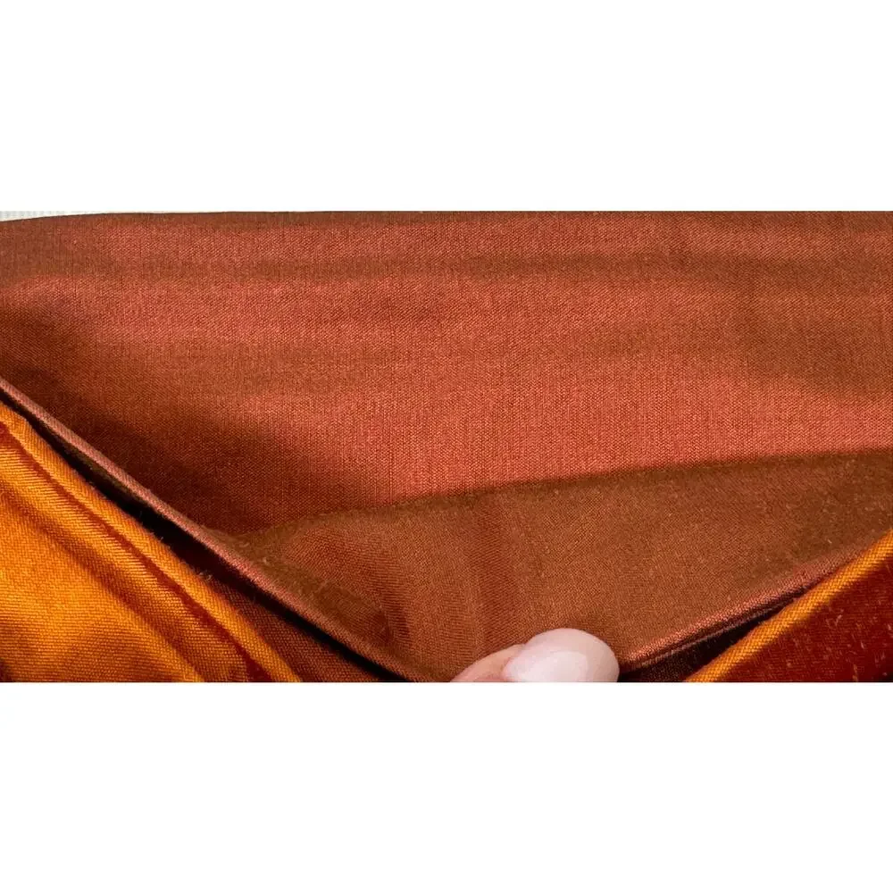 The Silk Trading Company Harvey Drape Curtain Panel Rust Two Tone 42” x 84”